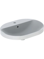 Geberit VariForm beépíthető mosdó 60 cm, ellipszis alakú, csaplyuk-peremmel, túlfolyóval 500.733.01.2