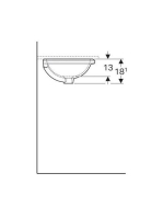 Geberit VariForm alulról beépíthető kerek mosdó 39 cm, túlfolyóval 500.744.01.2