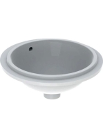 Geberit VariForm alulról beépíthető kerek mosdó 39 cm, túlfolyóval 500.745.01.2