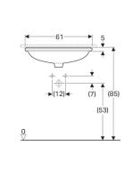 Geberit VariForm alulról beépíthető elliptikus mosdó 61 cm, túlfolyó nélkül 500.758.01.2
