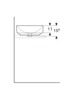 Geberit VariForm pultra ültethető mosdó, kerek, túlfolyó nélkül 500768012 (500.768.01.2)