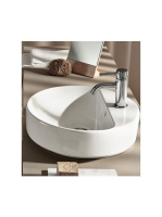 Geberit VariForm pultra ültethető mosdó, kerek, csaplyuk-peremmel, túlfolyóval 500.769.01.2 (500.769.01.2)