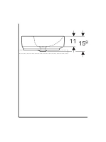 Geberit VariForm pultra ültethető mosdó, kerek, csaplyuk-peremmel, túlfolyó nélkül 500770012 (500.770.01.2)