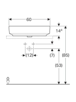 Geberit VariForm pultra ültethető mosdó, ovális, csaplyuk-peremmel, túlfolyó nélkül 500773012 (500.773.01.2)