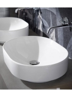 Geberit VariForm pultra ültethető mosdó, ellipszis alakú, túlfolyó nélkül 500.774.01.2 (500.774.01.2)