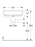 Geberit VariForm pultra ültethető mosdó, szögletes, túlfolyó nélkül 500.779.01.2 (500.779.01.2)
