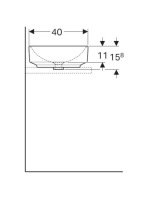 Geberit VariForm pultra ültethető mosdó, szögletes, túlfolyó nélkül 500.779.01.2 (500.779.01.2)