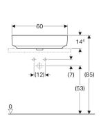 Geberit VariForm pultra ültethető mosdó, szögletes, csaplyuk-peremmel, túlfolyó nélkül 500781012 (500.781.01.2)