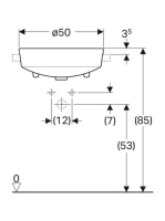 Geberit VariForm félig beépíthető kerek mosdó 50 cm, túlfolyóval 500.782.01.2