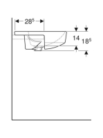 Geberit VariForm félig beépíthető kerek mosdó 50 cm, túlfolyóval 500.782.01.2