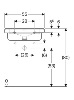 Geberit Selnova Comfort Square akadálymentes mosdó 55x52,5 cm, túlfolyóval 500.785.00.7