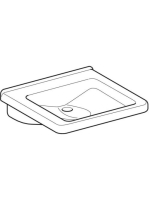 Geberit Selnova Comfort Square akadálymentes mosdó 55 cm, túlfolyó és csapfurat nélkül 500.787.01.7