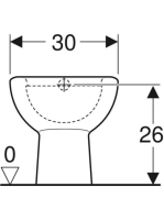 Geberit Bambini mélyöblítésű álló WC gyermekeknek, alsó kifolyással 500.883.00.1