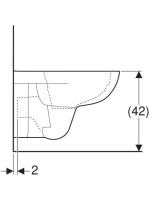 Geberit Selnova fali WC csésze 53 cm mélyöblítésű, Rimfree, fehér 501.045.00.7
