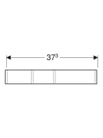 Geberit VariForm fiókbetét 18x37,3cm, H osztású 501.156.00.1