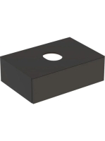 Geberit VariForm alsó szekrény pultra ültethető mosdóhoz 75x51 cm, 1 fiókkal, pakolófelülettel, matt láva 501.160.00.1