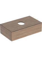 Geberit VariForm alsó szekrény pultra ültethető mosdóhoz 90x51 cm, 1 fiókkal, pakolófelülettel, tölgy 501.169.00.1
