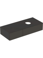 Geberit VariForm alsó szekrény pultra ültethető mosdóhoz 120x51 cm, 2 fiókkal, pakolófelülettel, matt láva 501.172.00.1