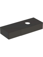 Geberit VariForm alsó szekrény pultra ültethető mosdóhoz 135x51 cm, 2 fiókkal, pakolófelülettel, matt láva 501.178.00.1