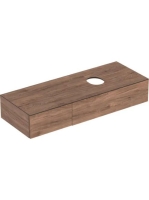 Geberit VariForm alsó szekrény pultra ültethető mosdóhoz 135x51 cm, 2 fiókkal, pakolófelülettel, hikoridió 501.180.00.1