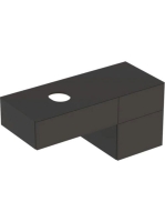 Geberit VariForm alsó szekrény pultra ültethető mosdóhoz 120x51 cm, 3 fiókkal, pakolófelülettel, matt láva 501.184.00.1