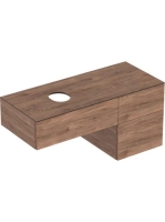 Geberit VariForm alsó szekrény pultra ültethető mosdóhoz 120x51 cm, 3 fiókkal, pakolófelülettel, hikoridió 501.186.00.1