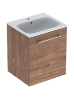 Geberit Selnova Square 1 ajtós mosdószekrény 55 cm, keskeny peremű mosdóval, hikoridió 501.250.00.1