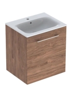 Geberit Selnova Square 1 ajtós mosdószekrény 60 cm, keskeny peremű mosdóval, hikoridió 501.254.00.1