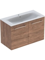 Geberit Selnova Square 2 ajtós mosdószekrény 100 cm, keskeny peremű mosdóval, hikoridió 501.262.00.1