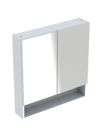 Geberit Selnova Square 2 ajtós tükrös szekrény 58,8x85 cm, magasfényű fehér 501.264.00.1