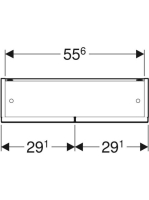 Geberit Selnova Square 2 ajtós tükrös szekrény 58,8x85 cm, hikoridió 501.266.00.1