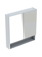 Geberit Selnova Square 2 ajtós tükrös szekrény 78,8x85 cm, magasfényű fehér 501.268.00.1