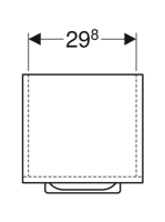 Geberit Selnova Square 1 ajtós oldalsó szekrény 33x65 cm, magasfényű fehér 501.272.00.1