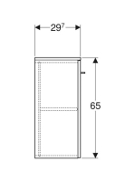 Geberit Selnova Square 1 ajtós oldalsó szekrény 33x65 cm, matt láva 501.273.00.1