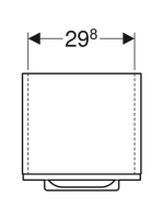 Geberit Selnova Square 1 ajtós középmagas szekrény 33x85 cm, matt láva 501.277.00.1
