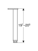 Geberit Selnova Square lábkészlet, fehér 501.423.01.1