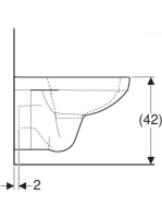 Geberit Selnova Square mélyöblítésű fali WC 53 cm, fehér 501.458.00.7