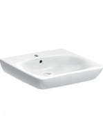 Geberit Selnova Comfort akadálymentes kerámia mosdó 55x55 cm túlfolyóval, fehér 501.461.00.7