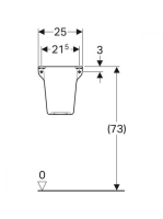 Geberit Selnova Square szifontakaró kézmosóhoz, fehér 501.477.00.7
