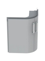 Geberit Selnova Compact 2 ajtós alsó szekrény sarok mosdóhoz 69x55 cm, fényes világosszürke 501.485.00.1
