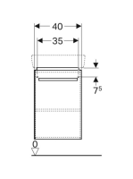 Geberit Selnova Compact 1 ajtós alsó szekrény kézmosóhoz 45 cm, fehér 501.490.00.1