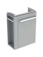 Geberit Selnova Comfort alsó szekrény kézmosóhoz 50 cm, bal oldali törölközőtartó, rövidített kivitel, világosszürke 501.495.00.1