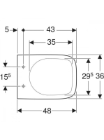 Geberit Selnova Compact mélyöblítésű fali WC 48 cm, fehér 501.504.00.7