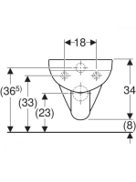Geberit Selnova Compact mélyöblítésű fali WC 48 cm, fehér 501.504.00.7