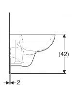 Geberit Selnova Compact mélyöblítésű fali WC 48 cm, fehér 501.504.00.7