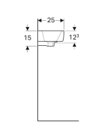 Geberit Selnova Compact balos kézmosó 50x25 cm túlfolyóval, fehér 501.506.00.7