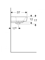 Geberit Selnova Compact 55x37 cm mosdó túlfolyóval, fehér 501.509.00.7