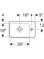 Geberit Selnova Compact jobbos 40x25 cm kézmosó túlfolyóval, fehér 501.517.00.7
