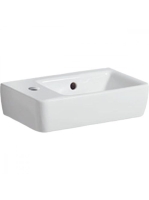 Geberit Selnova Compact balos 40x25 cm kerámia kézmosó túlfolyóval, fehér 501.518.00.7