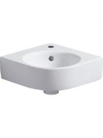 Geberit Selnova Compact sarok 45x39.5 cm kézmosó túlfolyóval, fehér 501.519.00.7